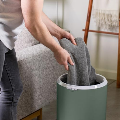 Zadro Large Hot Towel Warmer Bucket Timer Electric Towel Warmer for Bathroom Auto-Shut Off Heated Towel Warmer Spa (Large | 20L | 12" Dia. x 21" Tall, Bamboo/Dark Green) - color: Bamboo/Dark Green