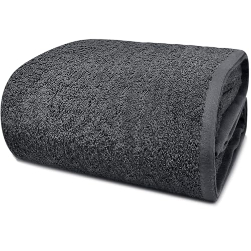 DAN RIVER Pack of 1 Oversized Bath Sheet, 40 x 80 Inches, Charcoal | 100% Cotton Jumbo Bath Towel with Extra Large Coverage, Lightweight Feel, Super Soft & Quick Dry - color: Charcoal, size: 40x80" Oversized Bath Sheet