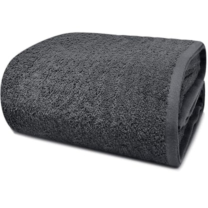 DAN RIVER Pack of 1 Oversized Bath Sheet, 40 x 80 Inches, Charcoal | 100% Cotton Jumbo Bath Towel with Extra Large Coverage, Lightweight Feel, Super Soft & Quick Dry - color: Charcoal, size: 40x80" Oversized Bath Sheet
