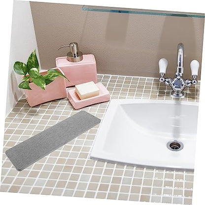Alipis Diatomite Absorbent Bath Mat 16 x 12 Quick Dry Water-Resistant Kitchen Countertop Coaster for Bathrooms Sinks and Vanities Non-Slip Base