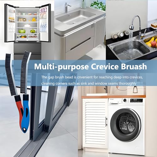 Gap Cleaning Brushes,Small Conner Crevice Cleaner Essentials Home Cleaning | Crevice Brushes for Women Men, Hard Bristle Small Space Scrub for Household House Bathroom Kithen Window Shower Sink - color: 6pcs New Model