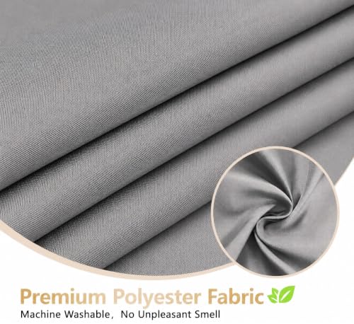 BH Home Shower Curtain Polyester Fabric Water Resistant Shower Curtain or Liner. Hotel Collection Quality.(Gray) - color: Grey
