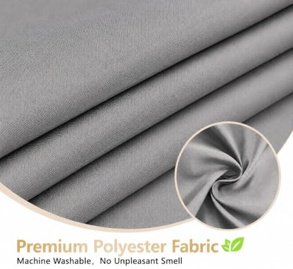 BH Home Shower Curtain Polyester Fabric Water Resistant Shower Curtain or Liner. Hotel Collection Quality.(Gray) - color: Grey