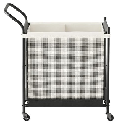 Laundry Hamper with Wheels - 2 Section Laundry Basket 120L, Removable Washable Bags, Height-Fitted Rolling Laundry Cart for Laundry Room & Bedroom - size: 120L(2-Section)