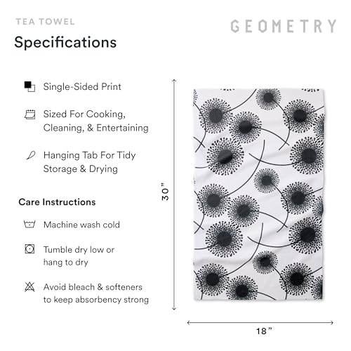GEOMETRY Kitchen Tea Towels - Quick Dry Microfiber Dish Towels for Kitchen Linen Breeze, 18" x 30" 2 Pack - color: Linen Breeze, style: Kitchen Towel - Double