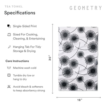 GEOMETRY Kitchen Tea Towels - Quick Dry Microfiber Dish Towels for Kitchen Linen Breeze, 18" x 30" 2 Pack - color: Linen Breeze, style: Kitchen Towel - Double