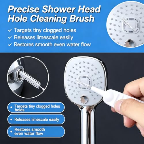 Shower Head Cleaning Brush for Small Holes, Multifunctional Shower Head Cleaner Tool Anti-Clogging Nozzle, Showerhead Cleaning Brushes Picks for Household Bathroom (20Pcs) - color: 20pcs