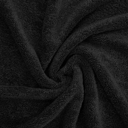 American Soft Linen Salem Washcloth Sets, 4 Piece Luxury 600 GSM 100% Cotton Washcloths for Bathroom, 13x13 inches Washrags Premium Quality Hand Face Towels, Black - color: Black, size: 13x13"