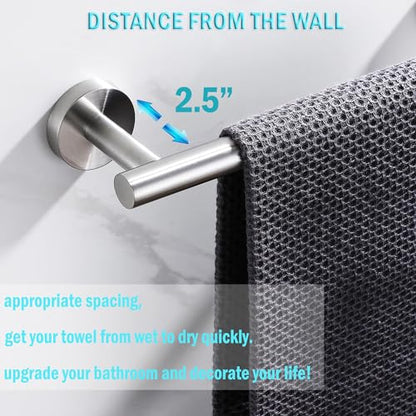 SEIDO 36 Inch Brushed Nickel Towel Bar for Bathroom Wall - SUS 304 Stainless Steel Kitchen Towel Holder Wall Mounted Towel Rack Rod with 33" Hanging Length Easy to Install Durable Heavy Duty - color: Brushed Nickel, size: 36 Inch