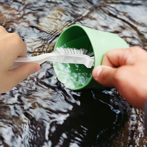 2pcs 2 in 1 Groove Crevice Cleaning Brush Window Track Cleaning Tools,Multifunction Grout Cleaner Tool Crevice Cleaning Brush with Hidden Scraper for Sliding Door Track,Window Sill,Window Seal