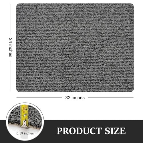 LuxStep Shower Mat Bathtub Mat Non-Slip Bath Mat with Drain, Quick Drying | 24x32 inch PVC Loofah Bathmat for Tub,Shower,Bathroom，Black - color: Black, size: 32" x 24"