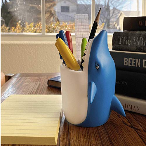 Kids Toothbrush Holder Toothbrush Organizer – Durable Silicone Animal Tooth Brush Holder – Easy to Clean Toothbrush and Toothpaste Holder – Toothbrush Holders for Bathrooms by Lily’s Home - Shark - color: Shark