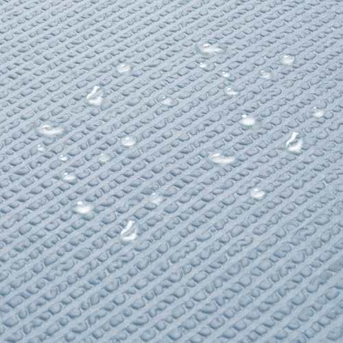 Small Stall Shower Curtain - Embossed Textured Bathroom Curtain, 36 x 72 Shower Curtain for RV Camper, Machine Washable Water Resistance, Glacier Blue - color: Glacier Blue, size: 36"W x 72"L (Pack of 1)