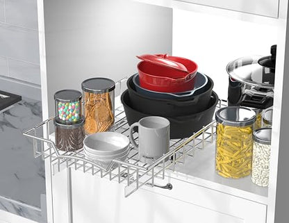 Simple Houseware Under Cabinet Pull Out Sliding Shelf Drawer, 17Dx13W | for Kitchen Organizer - size: 17" D x 13" W