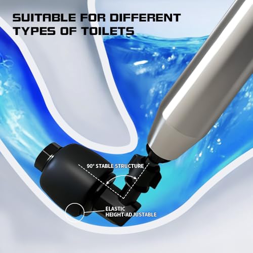 Toilet Plunger, High Pressure Toilet Plunger, Heavy-Duty Clog Remover for Toilets, Washbasin, Vegetable Basin and Floor Drain, Four Nozzles, Blue