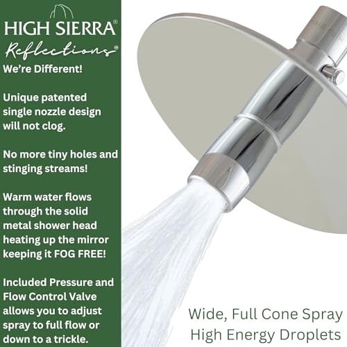 High Sierra® Lead-Free Metal 3-way Combo Shower Kit. Built in Diverter Valve Effortlessly Diverts Flow from the Fixed Shower Head to the Handheld and back - Ultra Low Flow 1.5 GPM-Oil Rubbed Bronze - color: Oil Rubbed Bronze, size: 1.5 GPM