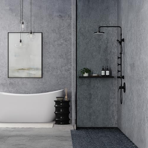 Lanikai Rain Shower Head with Handheld Spray Combo - 1028-MB-1.8GPM, Matte Black - 8" Rain Showerhead with Handheld Sprayer, 3 Spray Jets, 5-Function Rainfall Shower Head with Hose, 1.8 GPM - color: Matte Black, size: 1.8 GPM