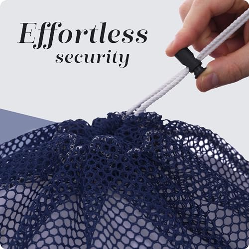 Handy Laundry Mesh XL Laundry Bag - Durable, Machine Washable with Secure Drawstring Closure - Perfect for College Dorms, Laundromats, Apartments (Navy, Large 24" x 36") | XL 24x36 Mesh Laundry Bag, Secure Drawstring, Heavy Duty, Machine Washable, for Del
