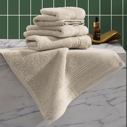 Ted Baker 4-Pack Cotton Washcloth Set Soft Highly Absorbent 13x13 Tan Beige - color: Tan, size: Washcloth Set - 4 Piece