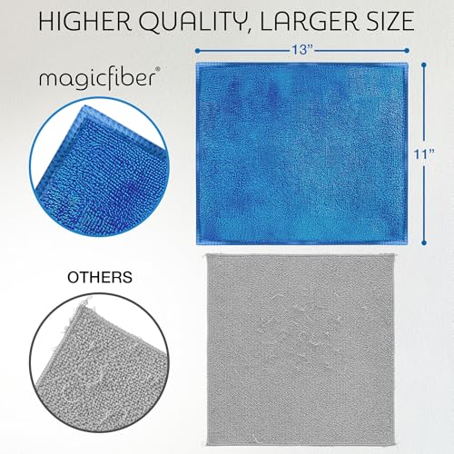 MagicFiber Microfiber Cleaning Cloth, Rags & Dish Towels, 12pk, Large 13x11 | Higher Quality, Larger Size for Housekeeping, Kitchen & Washing Dishes