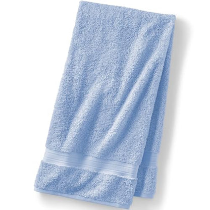 Lands' End Supima Cotton 6 Piece Bath Towel Set Bath Sheet, 1 Piece Light Sea Blue - color: Light Sea Blue, size: Bath Sheet, 1 Piece