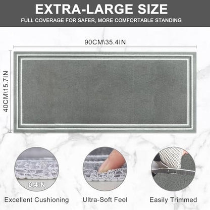 Non Slip Shower Bathtub Mat:36x16 Inch Bathtub Mat Non Slip with Drain, Soft Loofah Shower Mats for Inside Shower, Anti Slip Shower Mat - color: Dark Gray, size: 36" x 16" (Rectangular)