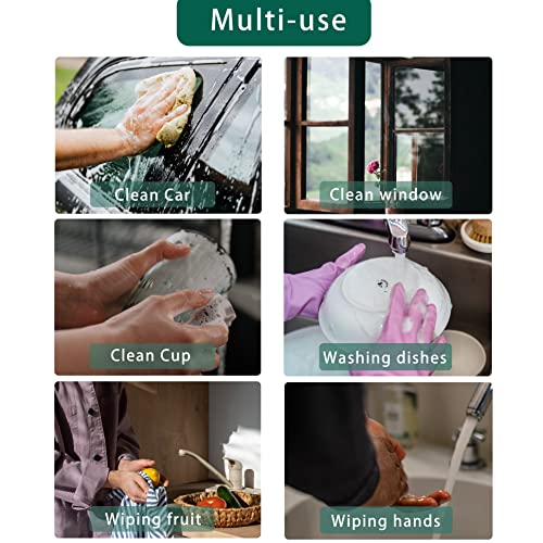 10 Pack Heart Microfiber Face Cloths for Washing face, Highly Absorbent Cleaning Towels, Microfiber Rags for Washing Dishes, Car, Window Clean Cloth(55-12)