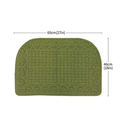 COSYHOMER 27x18 Half Round Kitchen Rug,Non Slip Washable Mat,Green 3PCS | Polypropylene tufted textile,small half circle rug,kitchen sink mat,Kitchen floor mat - color: Green 3pcs, size: 1'6" x 2'3" (Semicircular)