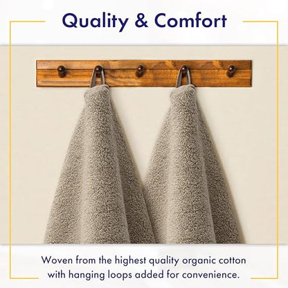 100% Organic Luxury Bath Sheets - GOTS Certified - Extra Large 35x70 Inches (Pack of 2) Zero-Twist, Long-Staple Cotton Bath Sheet Set (Taupe) - color: Taupe, size: 2pc Bath Sheets