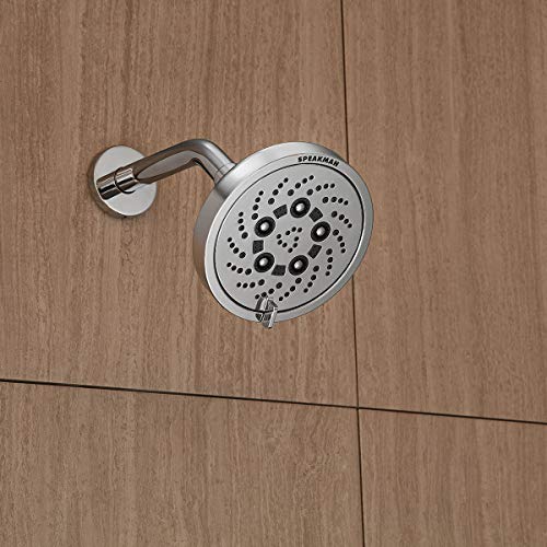 Speakman Polished Chrome, S-6000 Vector Multi-Function High Pressure Shower Head, 2.5 GPM - color: Polished Chrome, size: 2.5 GPM