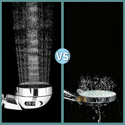 Marbrasse High Pressure Shower Head with Hose and Holder, 3-Settings Handheld Showerhead with Push Switch and Button to Control Water Flow for Saving Water,Removable Camper Shower Head - color: Shower Head with Hose and Holder