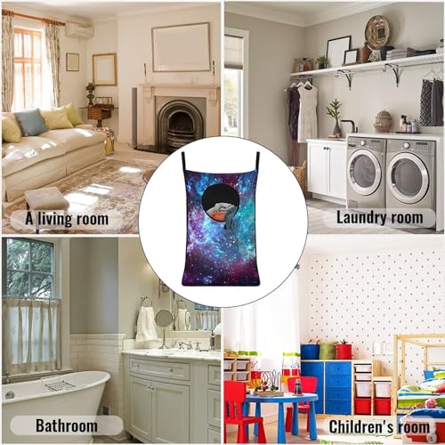 ZOUTAIRONG Cute Axolotl Hanging Laundry Hamper Saving Space Laundry Bag Pink Cherry Blossom Laundry Basket Over The Door Storage Bags for Bedroom Home Dirty Clothes Hampers Blue - color: Axolotl Flower