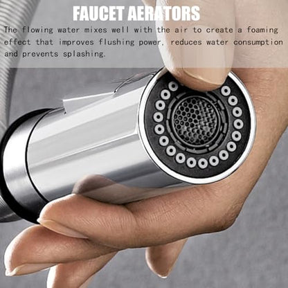 4PCS Faucet Aerator and 1PCS Faucet Aerator Key, 16.5mm Water Saving Flow Restrictor Set Replacement Parts for Kitchen High Speed Bathroom Sink Aerator (1.2GPM)