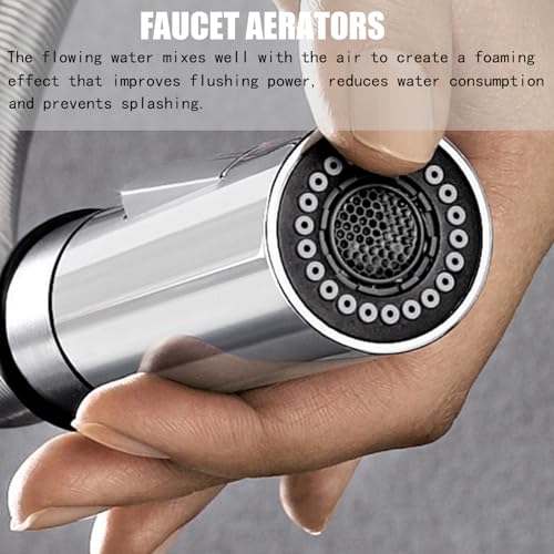 8PCS Faucet Aerator, 18.5mm Water-Saving Flow Limiter Set for Bathroom or Kitchen Replacement Parts, With 2PCS Wrench Disassembly Tool(1.5GPM)