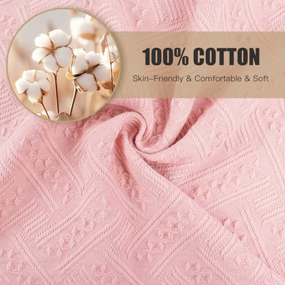 Boho Bathroom Decor Hand Towel 4 Pack 100% Turkish Cotton 14 x 30 Inch Boho Kitchen Hand Towel Guest Tea Gift (Pink) - color: Pink