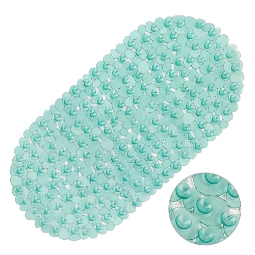 Vannokor Bath Mats for Bathroom Tub 27x14 Inch,Bath Mat for Tub Feels Great on Tired Feet, Friendly Machine Washable Shower Tub Mats with 167 Big Suction Cups,Shower Mat,Bath Tub Mat,Green - color: Green, size: 27" x 14" (Oval)