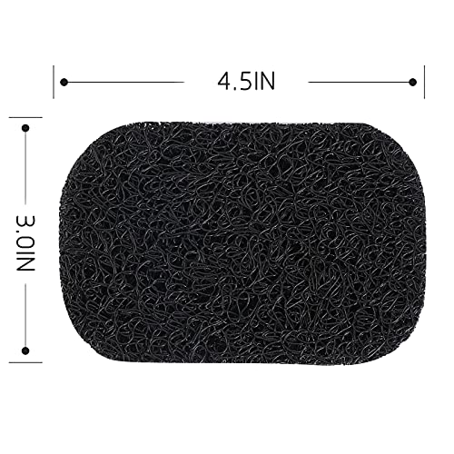 15 Piece Soap Savers Pads - Black BPA Free Holder for Bar Soap, Non-Slip Self Draining Dish Lift for Shower, Kitchen, Bathroom - Tray Bulk Accessories - color: Black