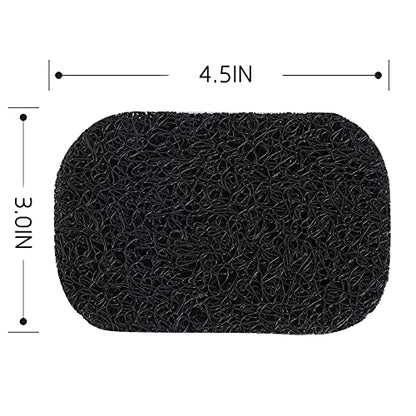 15 Piece Soap Savers Pads - Black BPA Free Holder for Bar Soap, Non-Slip Self Draining Dish Lift for Shower, Kitchen, Bathroom - Tray Bulk Accessories - color: Black
