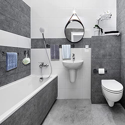 Nolimas Matte Black Bath Towel Bar Single Bars Towel Rack Rod Classic Wall Mounted Stainless Steel Bathroom Towel Bar Toilet Kitchen Towel Shelf Single Layer,24inch - color: Matte Black, size: 24inch
