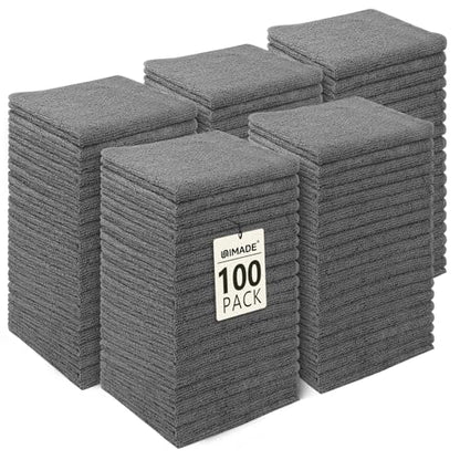 Washcloths Bulk 100 Pack Face Towels, Highly Soft Wash Cloths | Hand Towels, Fast Drying Multi-Purpose Microfiber Cleansing Cloths for Bathroom, Hotel, Spa, and Salon Grey (12" x 12") - color: Grey, size: 100Pack