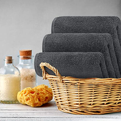 Utopia Towels 12 Pack Premium Wash Cloths, 12x12 in, 100% Cotton, Grey | Highly Absorbent Soft Feel Lightweight Washcloths - Premium Ring Spun Cotton, Ideal for Bathroom, Spa, Gym & Face - color: Grey