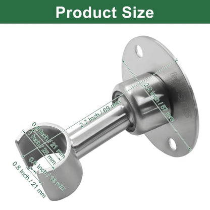 Stainless Steel Shower Head Holder, Silver | 360° Adjustable, Wall Mount Bracket, Screw Installation, Handheld Spray Holder
