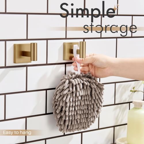 KOKOSIRI Robe Hooks for Bathrooms Towel Hook, Wall Mounted Coat Hooks Bathroom Hardware 2 Pack Champagne Bronze Stainless Steel B1013CPG-P2 - color: Champagne Bronze, size: 2 Pack