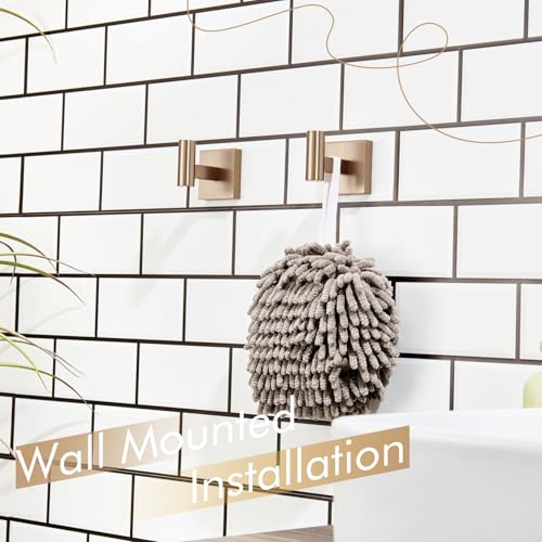 KOKOSIRI Robe Hooks for Bathrooms Towel Hook, Wall Mounted Coat Hooks Bathroom Hardware 2 Pack Champagne Bronze Stainless Steel B1013CPG-P2 - color: Champagne Bronze, size: 2 Pack