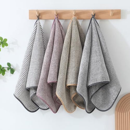 3 Pack Microfiber Hand Towels for Bathroom, Ultra Soft & Super Absorbent | Quick Dry Washcloths, 14x30 Inch Small Towel Set for Bathroom, Gym, Yoga, Kitchen, Face, Guest Room, Spa