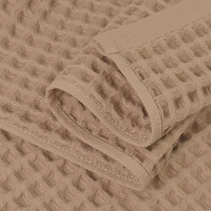 Jacquotha Waffle Bath Towels 2-Piece (Tan) - Cotton, Soft, Lightweight | 31” x 62” Large Bath Towel for Bathroom, Shower, Spa, Beach - color: Tan