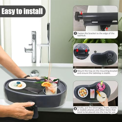 Hot Tub Tray Table with Adjustable Drink Holders, Spa Cup Holder, Durable Portable Accessory