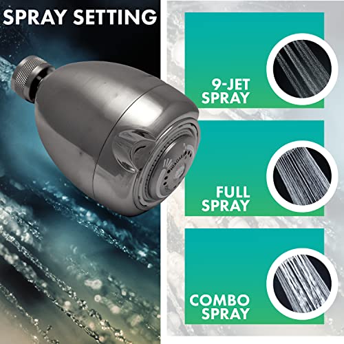 Niagara Conservation High Efficiency 1.5 GPM Earth Spa 3-Spray Showerhead in Brushed Nickel, N2915BN - color: Brushed Nickel, size: 1.5 GPM