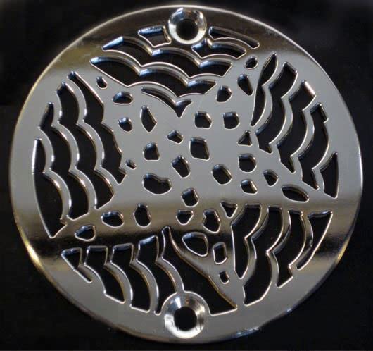3.25" Round Shower Drain Cover – Starfish Design – 304 Stainless Steel – Fits Oatey, Sioux Chief, AB&A
