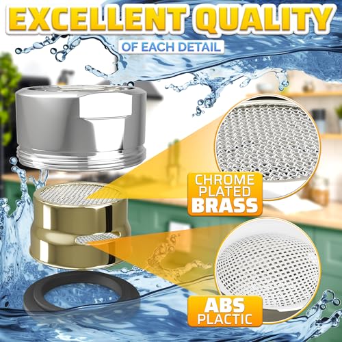 4Pcs Bathroom Faucet Aerator Replacement - 15"/16" 24mm Kitchen Bathroom Sink Attachment High Flow Aerator for Sink Faucet Aerators M24 Male Thread